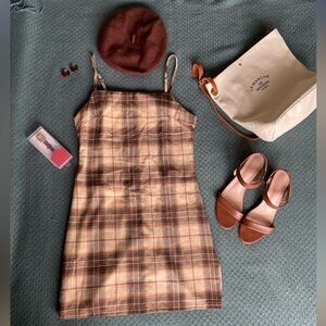 Romwe Plaid Mini Dress- size Medium